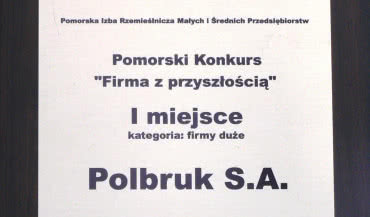 POLBRUK S.A. Firmą z Przyszłością 2012