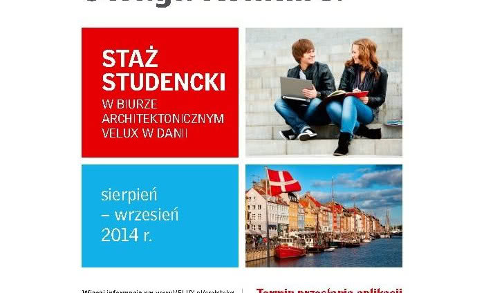 XIII edycja konkursu VELUX o staż w Danii