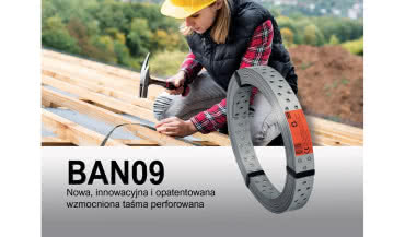 BAN09 - lekka i wytrzymała taśma perforowana