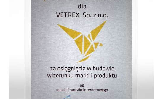 Vetrex z nagrodą "Fenestra Aurea"