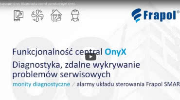Diagnostyka central wentylacyjnych FRAPOL OnyX