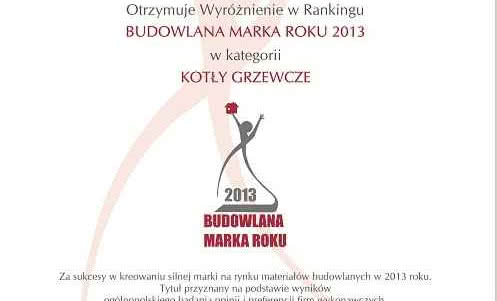 Budowlana Marka Roku 2013 dla kotłów Buderus