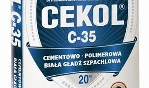 Nowe opakowania gładzi szpachlowej Cekol C-35