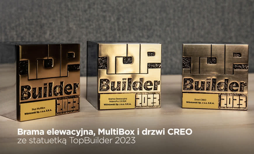 Produkty WIŚNIOWSKI wyróżnione statuetkami Top Builder 2023 